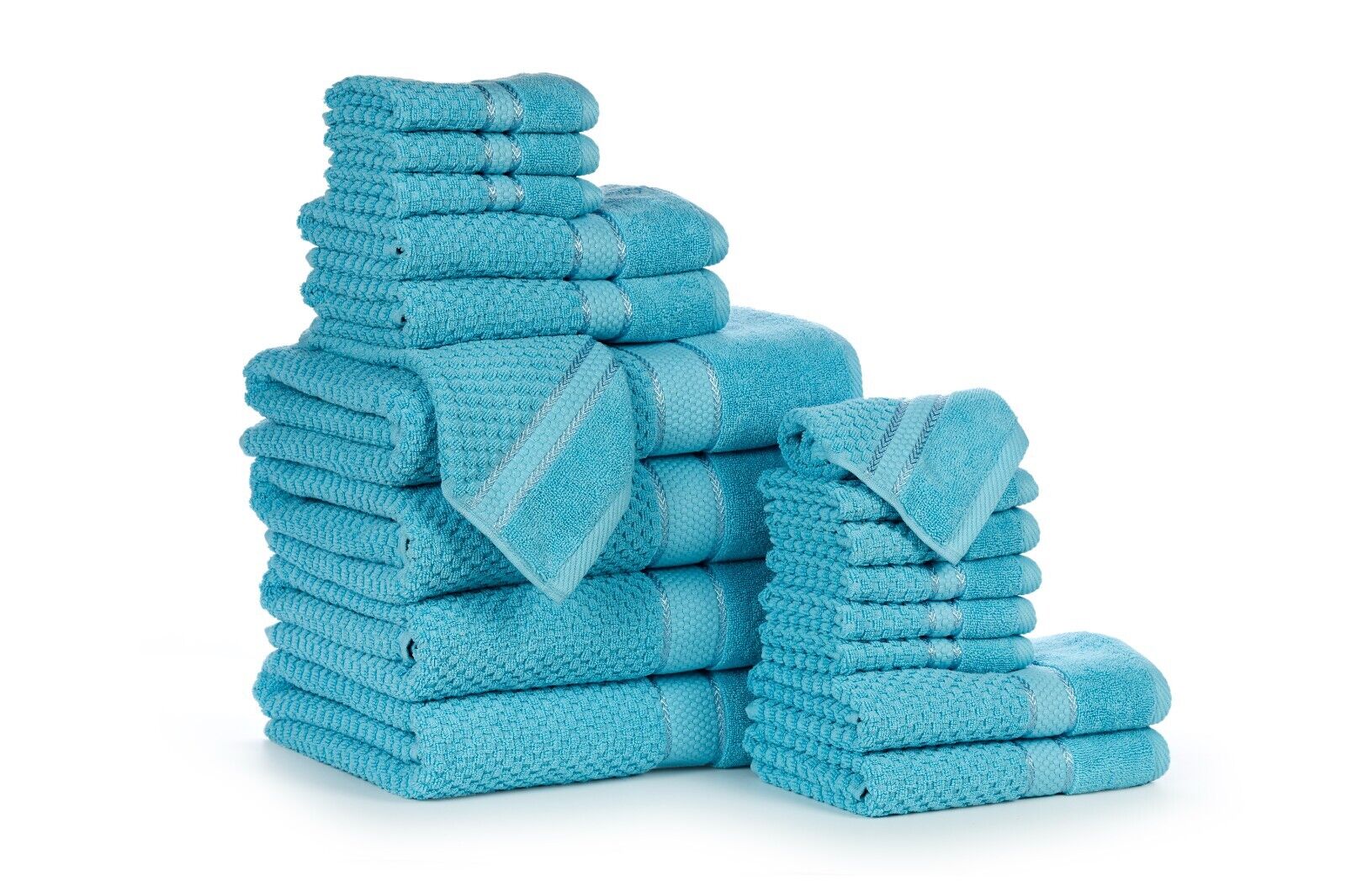 Ample Decor Bathroom Towel Set of 18 - Ideal for Gifting - Thick Ultra Absorbent