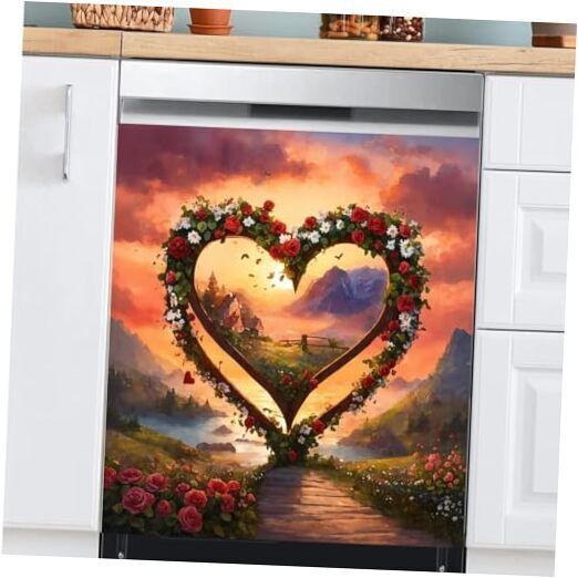 Happy Valentine's Day Magnetic 23 W x 26 H inches(Magnet Sticker) Heart