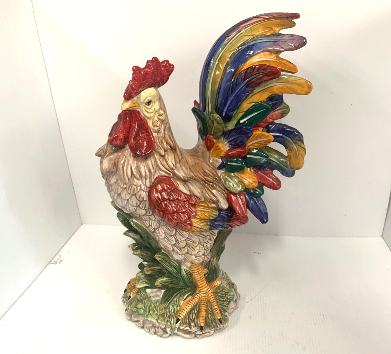 Vintage Jay Willfred Andrea Charles Sadek 17  Beautiful Ceramic Rooster Statue