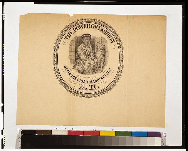 Photo:Defiance Cigar Manufactory,Tobacco Package,c1866,woman