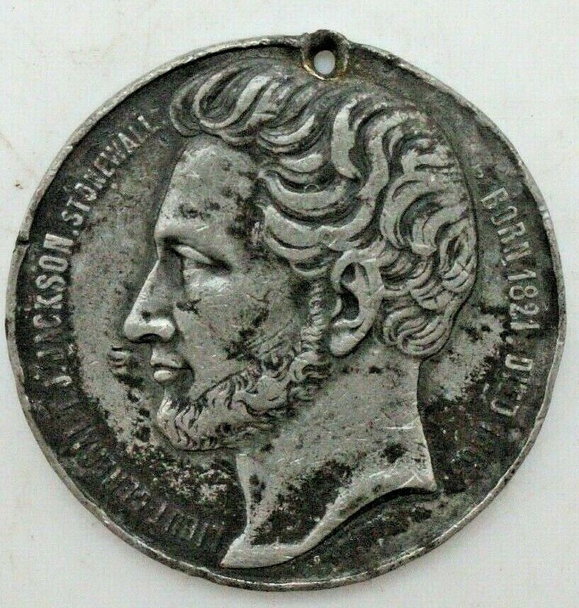 Rare Stonewall Jackson Medal - Incorrect Birth Date on Medal - Struck in Paris