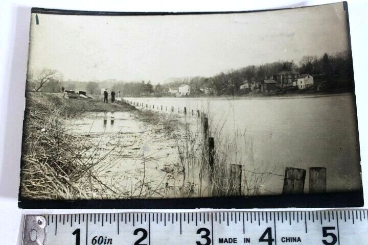 Antique Early 1900\'s Real Picture Post Card Outdoors and River