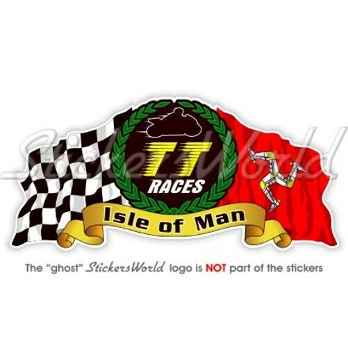 ISLE of MAN TT Races MANX Moto GP Racing 150mm Vinyl Sticker
