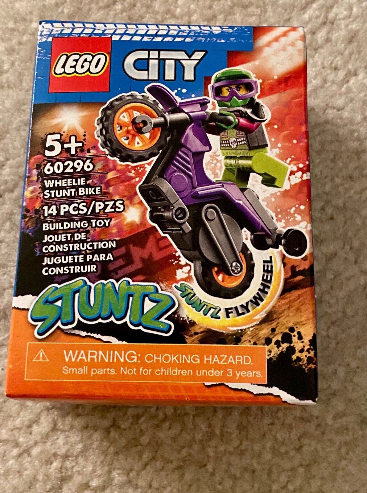 Lego City 60296 Wheelie Stunt Bike Retired Sealed New in Box Complete Set