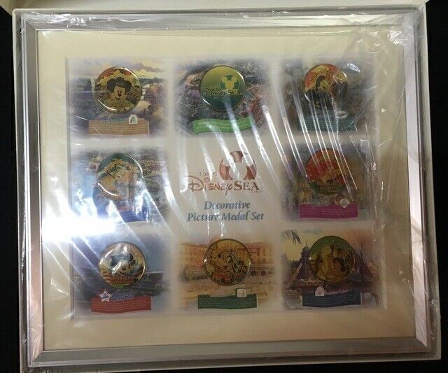 TOKYO Disney Sea Decorative Picture Medal 8pcs/Set Anniversary limited edition