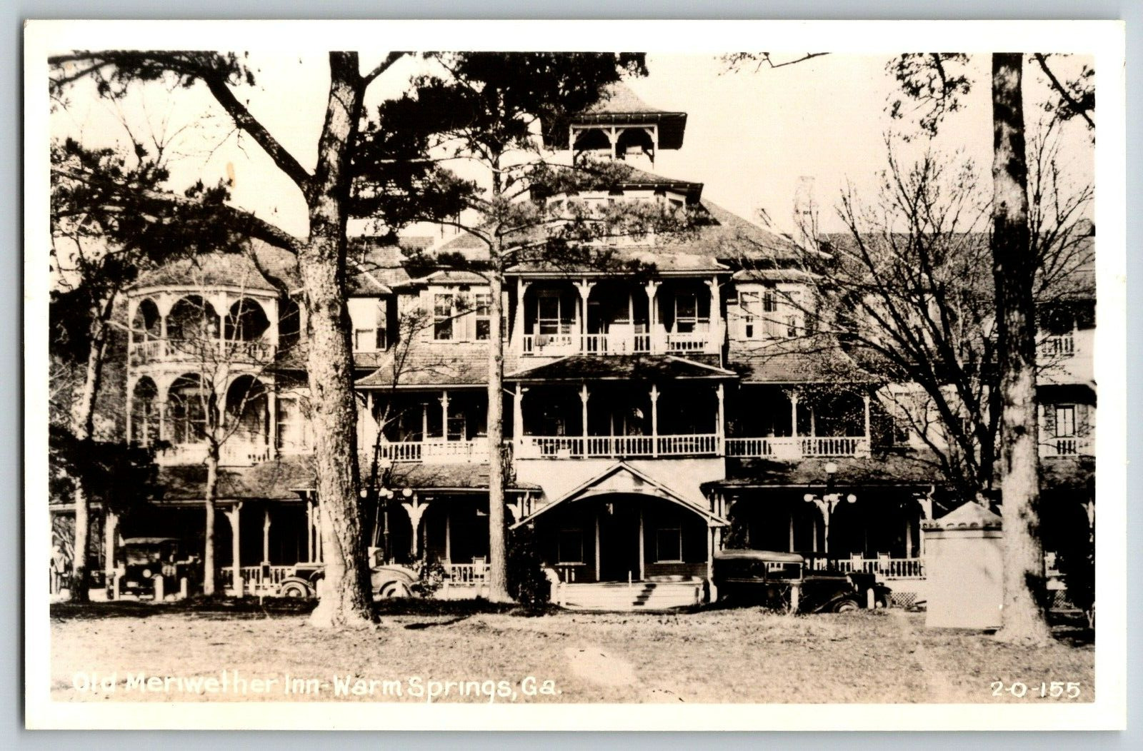 RPPC Real Photo Postcard - Georgia, Warm Springs - Old Meriwether Inn