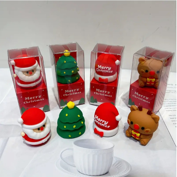 4pcs Cute Sharpener Kawaii Christmas Sharpener Novelty Cute School Supplies