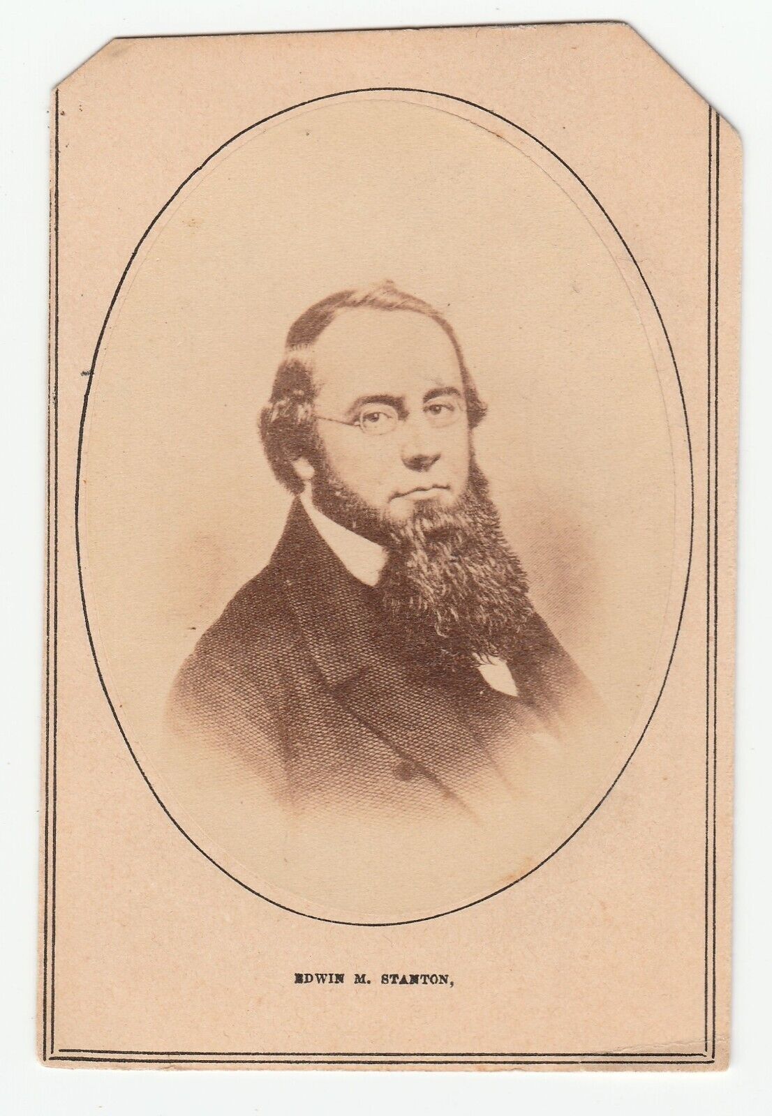 Original 1860\'s Civil War Edwin M. Stanton CDV Cabinet Card Secretary of War