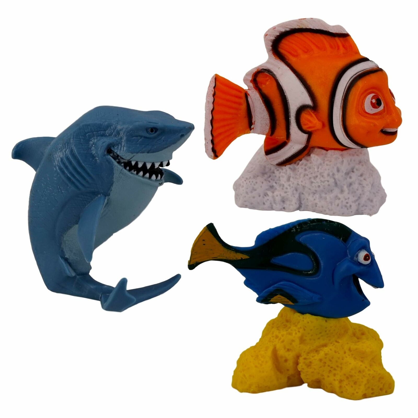 Finding Nemo Plastic Figurine Bundle (Set of 3) Nemo, Dory and Bruce Plastic