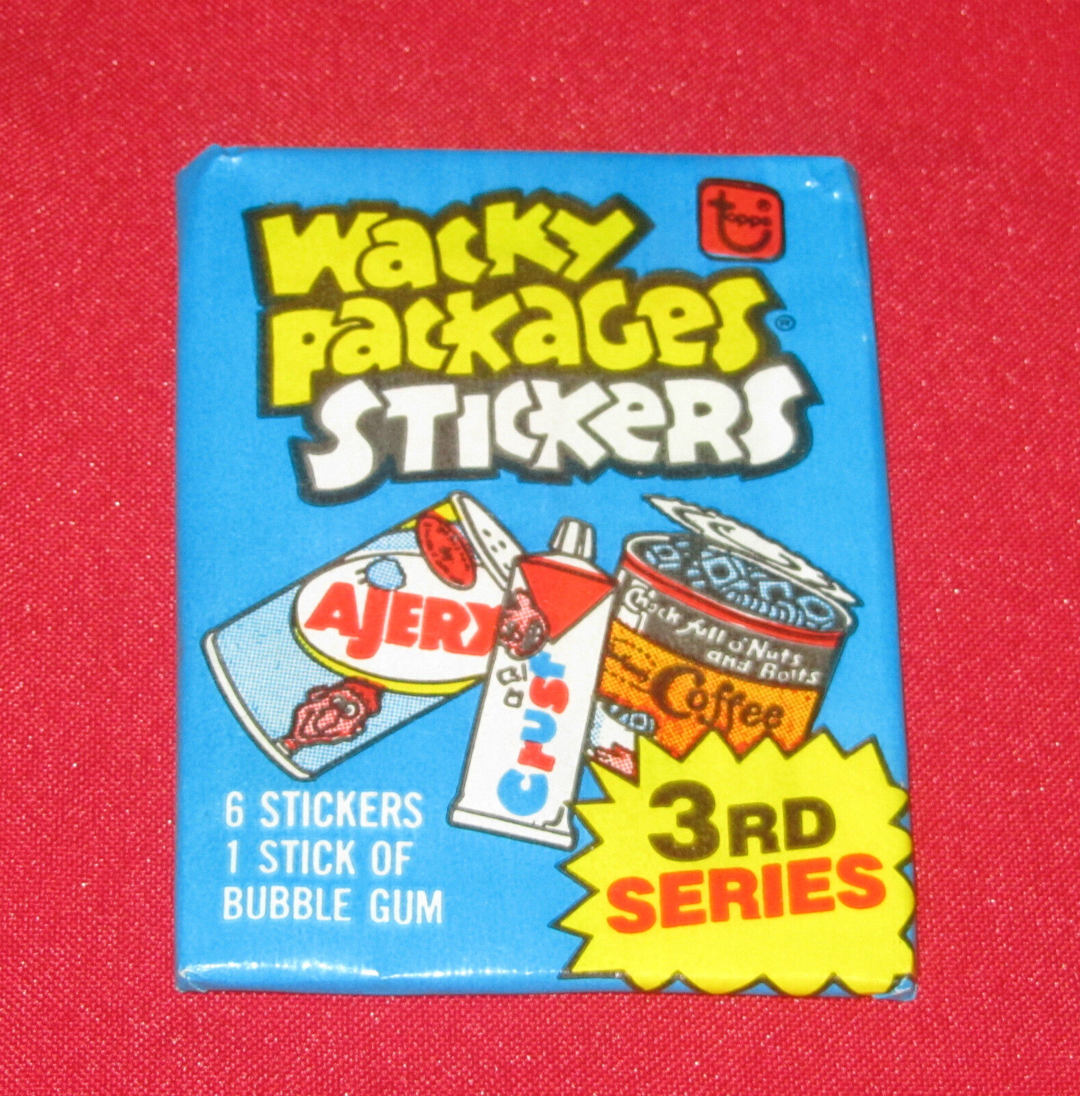 1980 VINTAGE WACKY PACKAGES SERIES 3 UNOPENED BLUE PACK IN EXCELLENT CONDITION