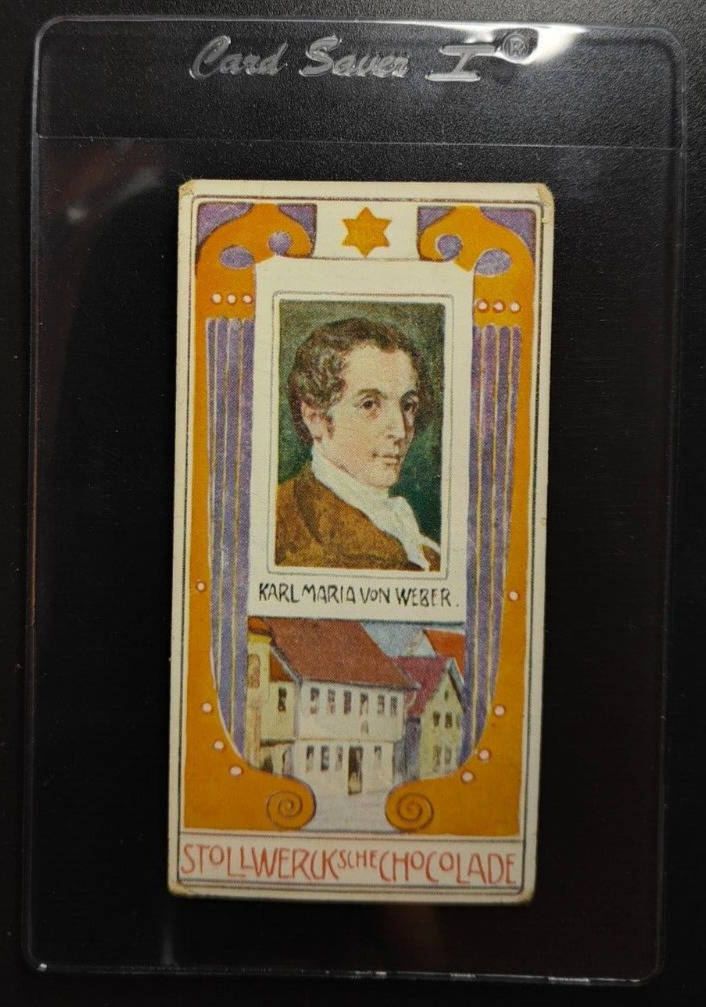 1898 KARL MARIA VON WEBER STOLLWERCK Album 2 Group 33 Card RARE VARIANT PHOTO