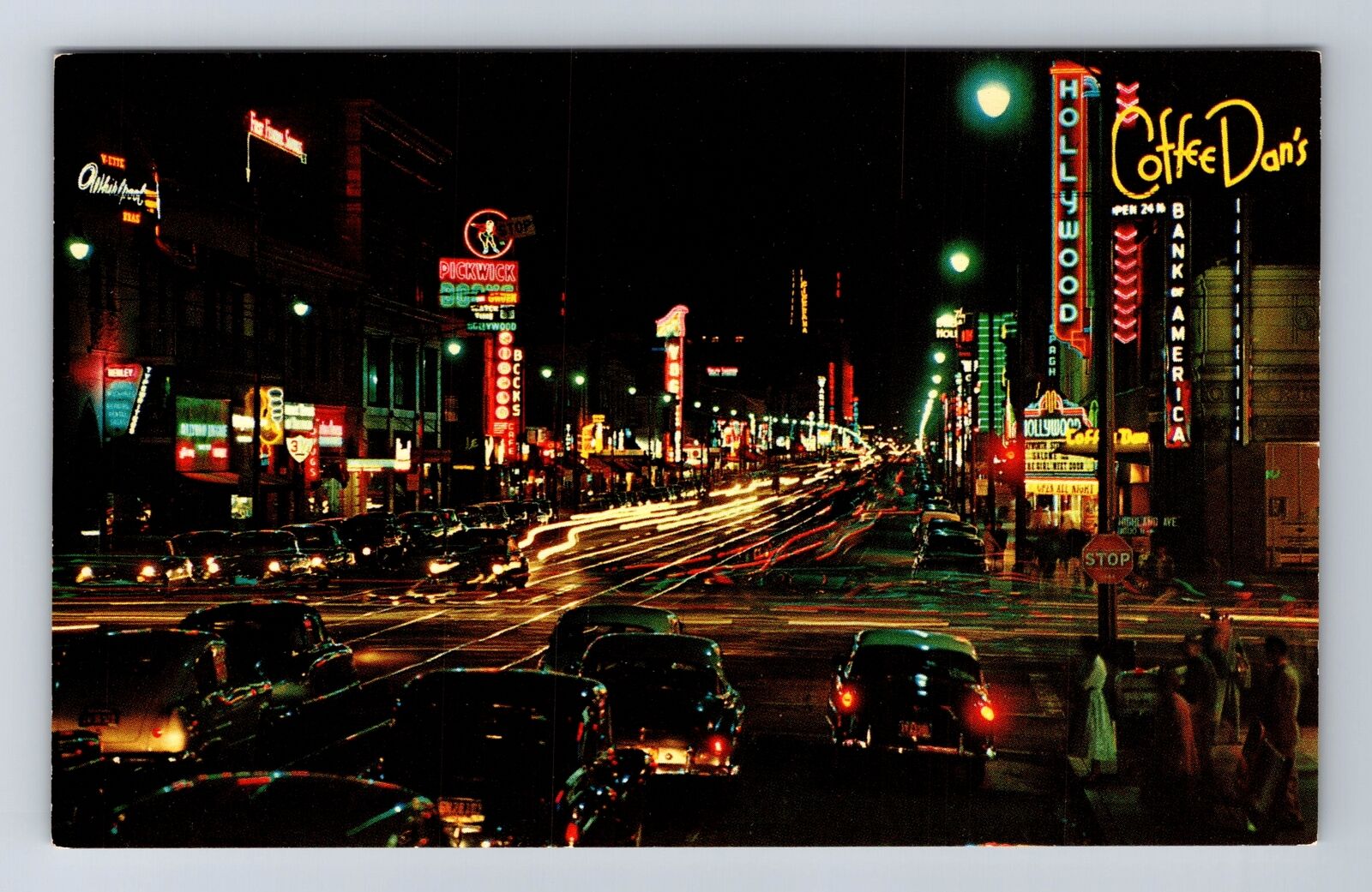 Hollywood CA-California, Coffee Dan's Restaurant, Antique, Vintage Postcard