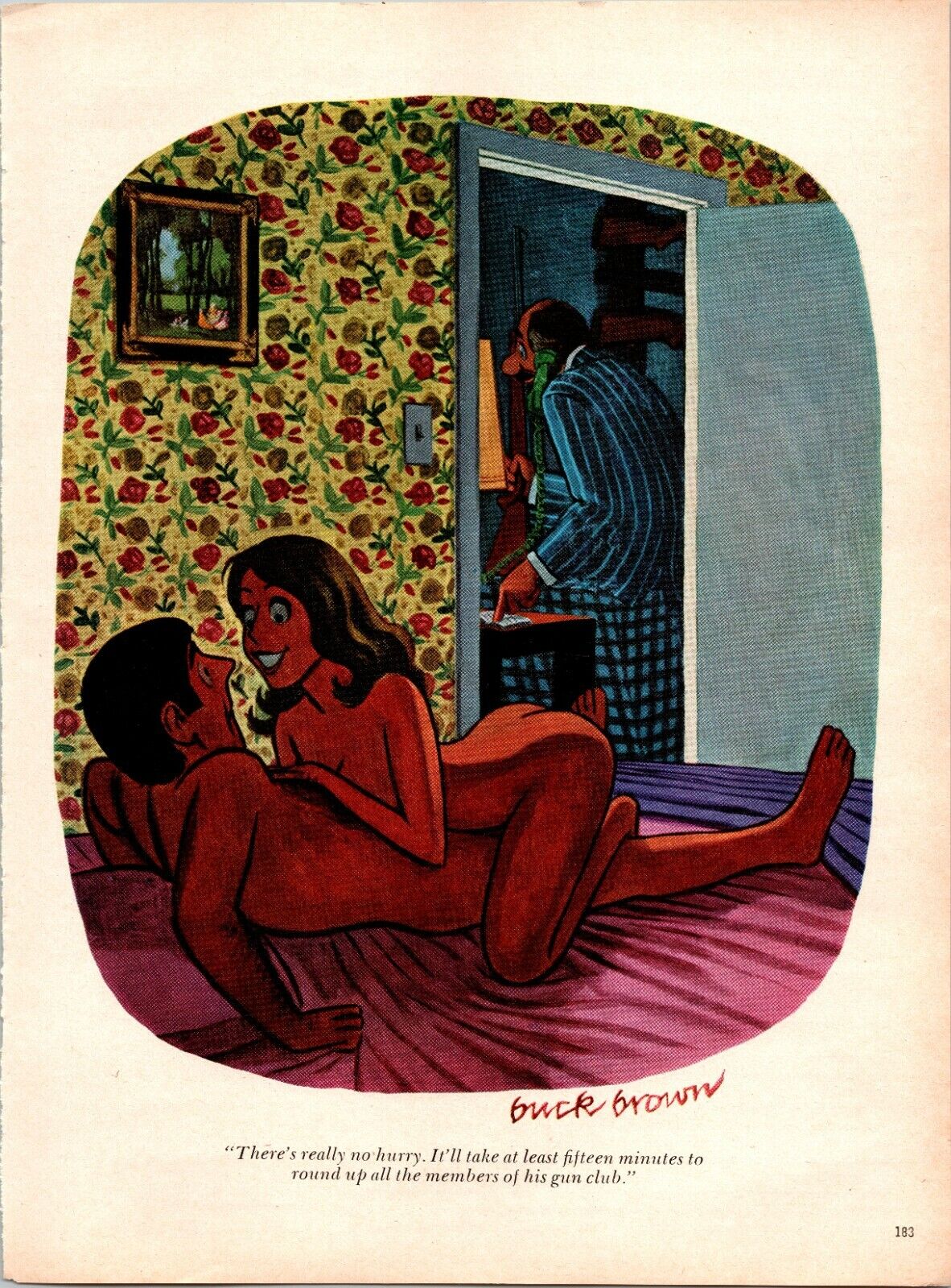 Ephemera, Playboy, Cartoon, Buck Brown, Fifteen Minutes, Round Up, CIRCA 1960s