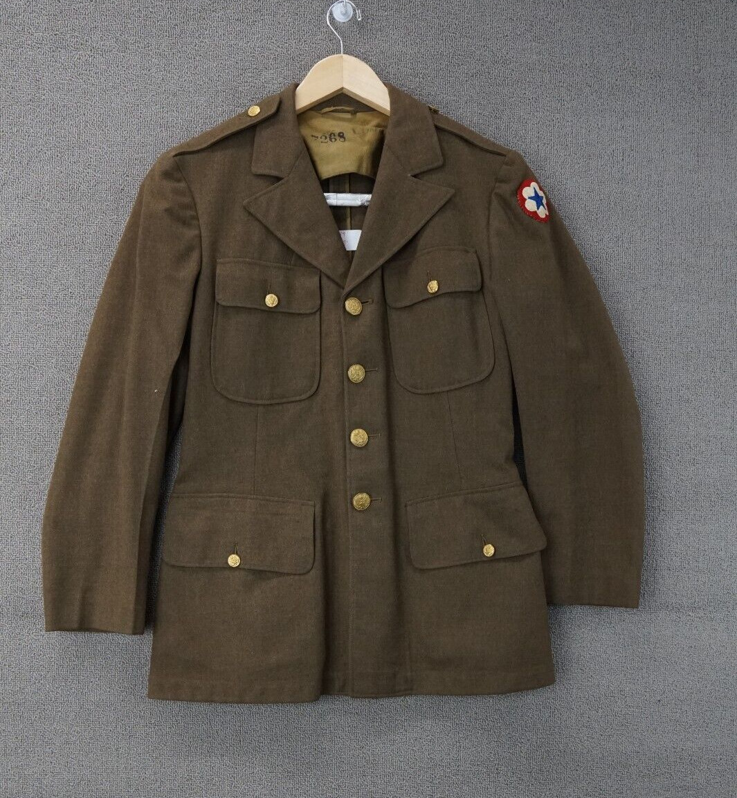 Vintage WWII Military US Army Dress Jacket Size Medium