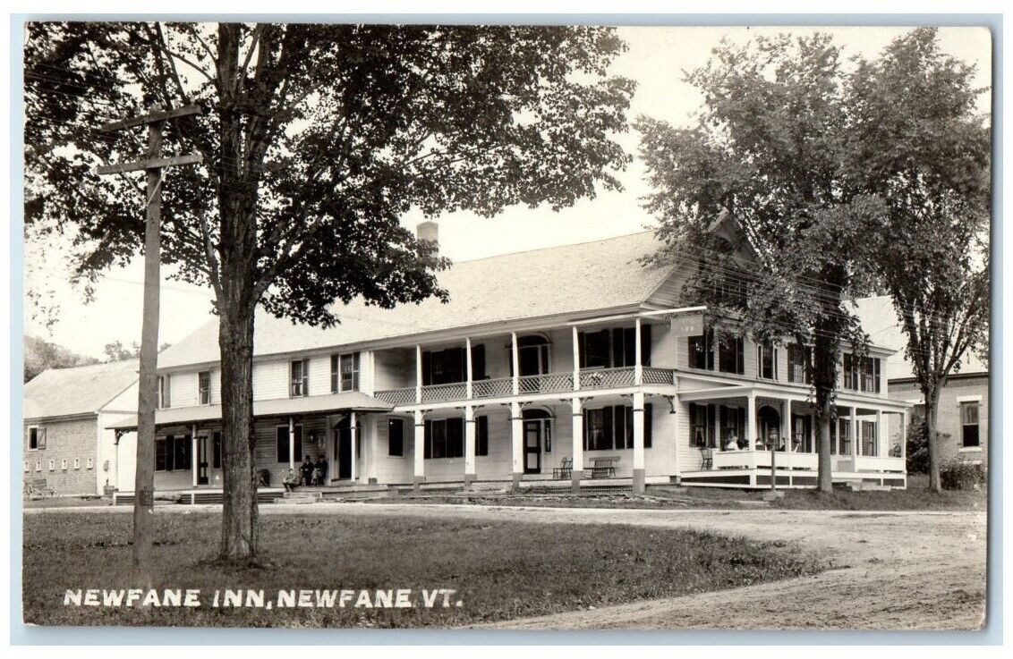 c1910\'s Newfane Inn Building View Newfane Vermont VT RPPC Photo Postcard