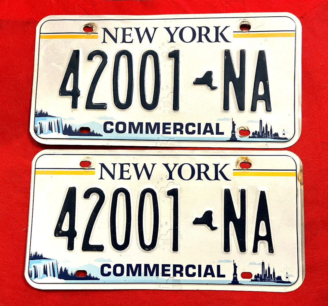 New York License Plate Pair 42001 NA .... Expired / Crafts / Collect / Specialty