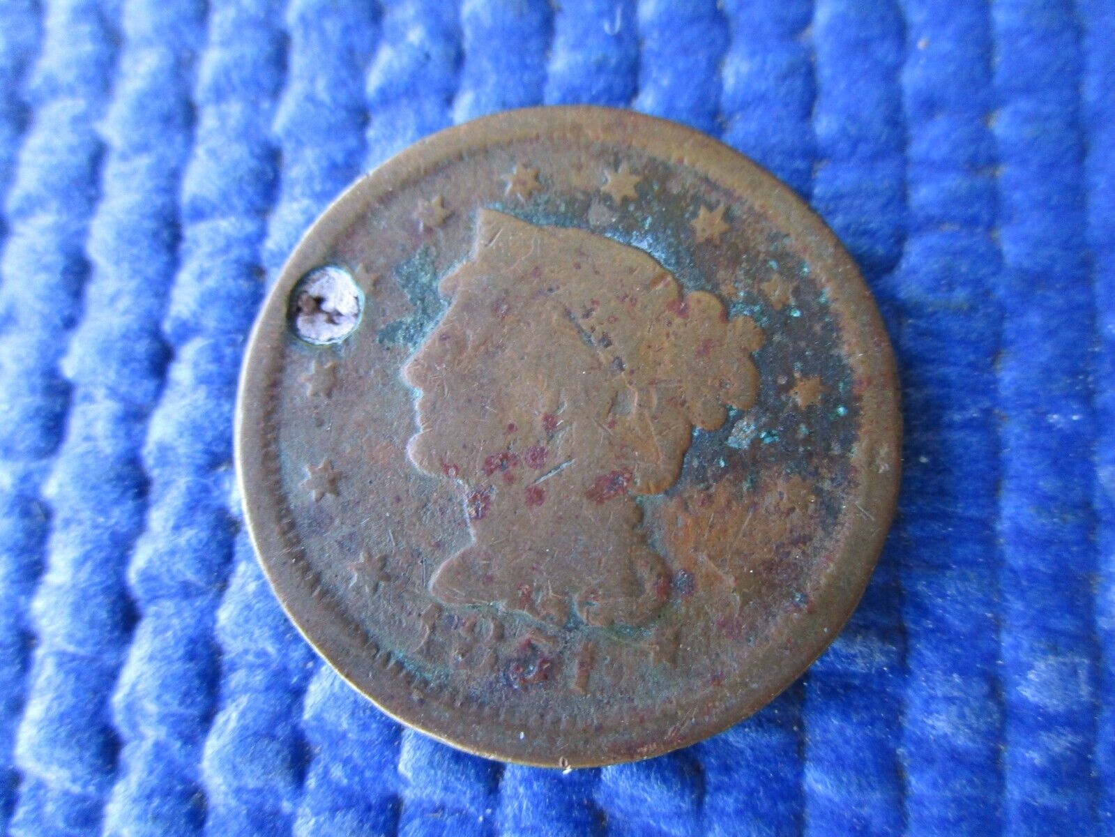 Antique Civil War Era Large Copper Cent Dated 1851