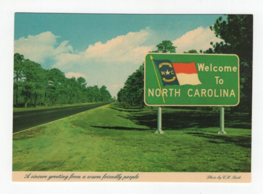 Postcard - A sincere greeting from a warm friendly people - North Carolina
