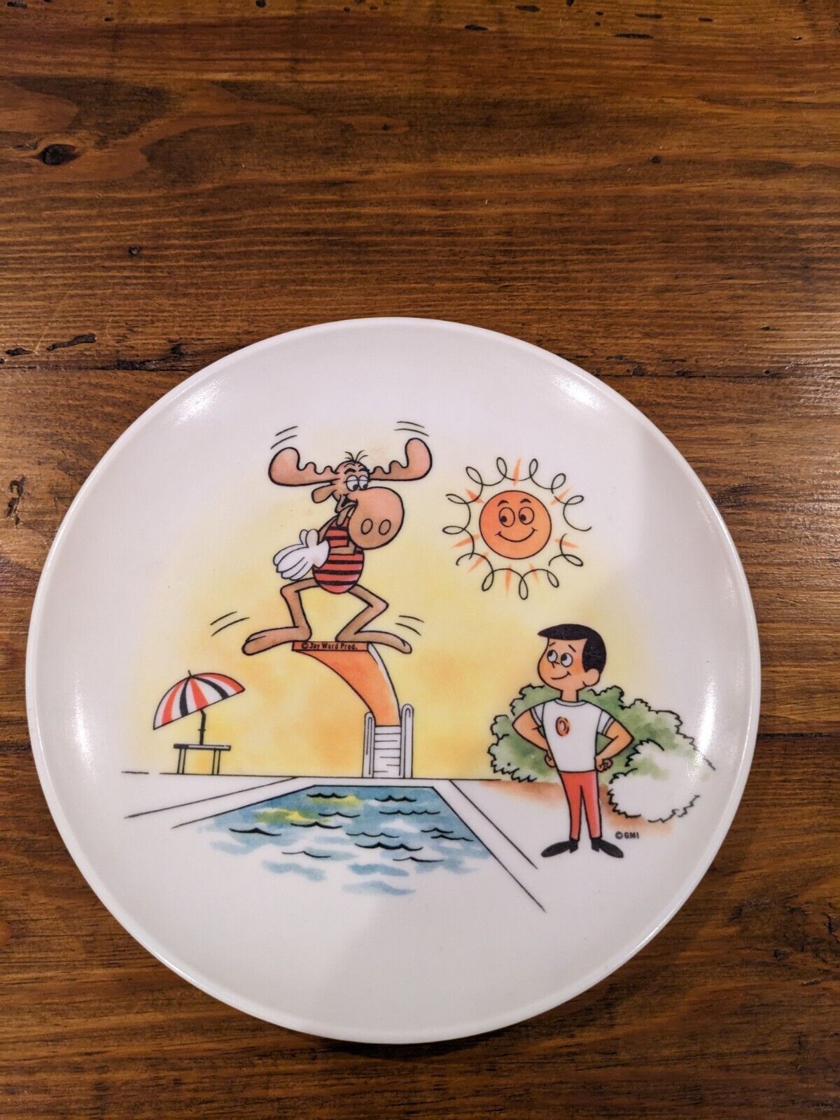 Vintage Melmac Dinnerware Bullwinkle Plate
