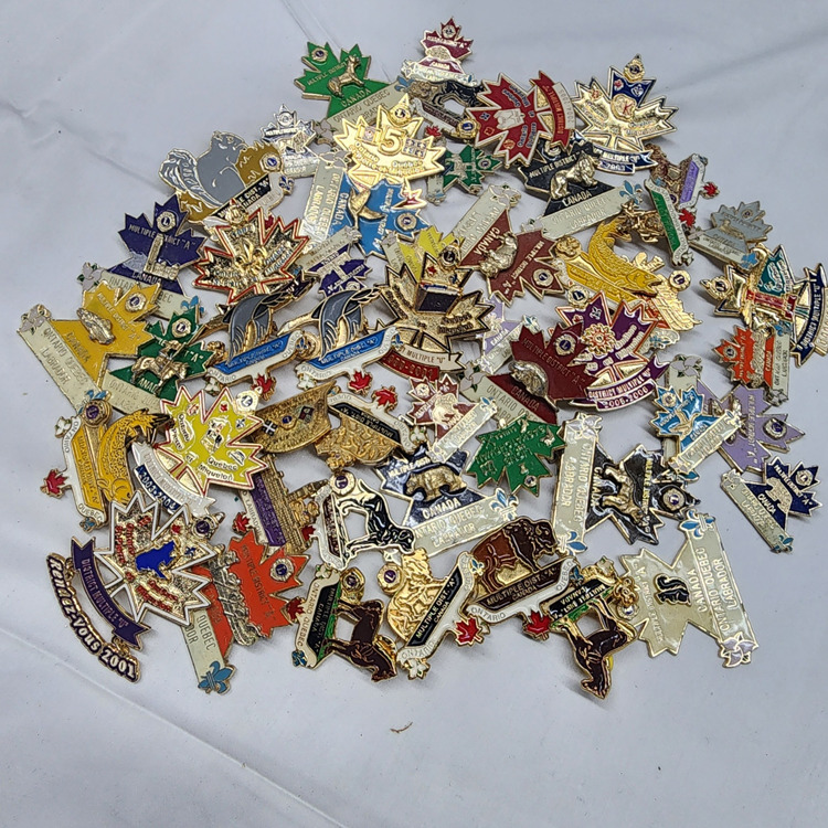 Lot Of 52 Lions Club Pins: Approx. 52 Different Canada Pins, Rd