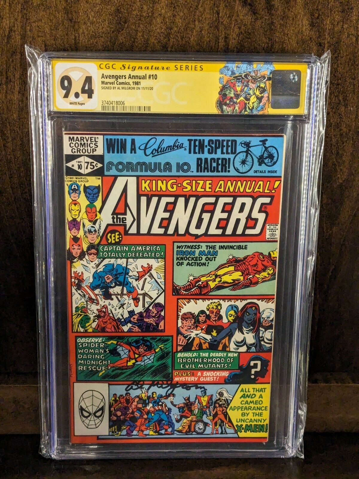 Avengers Annual (1981) #10 CGC Signature Series 9.4 NM Al Milgrom White Pages