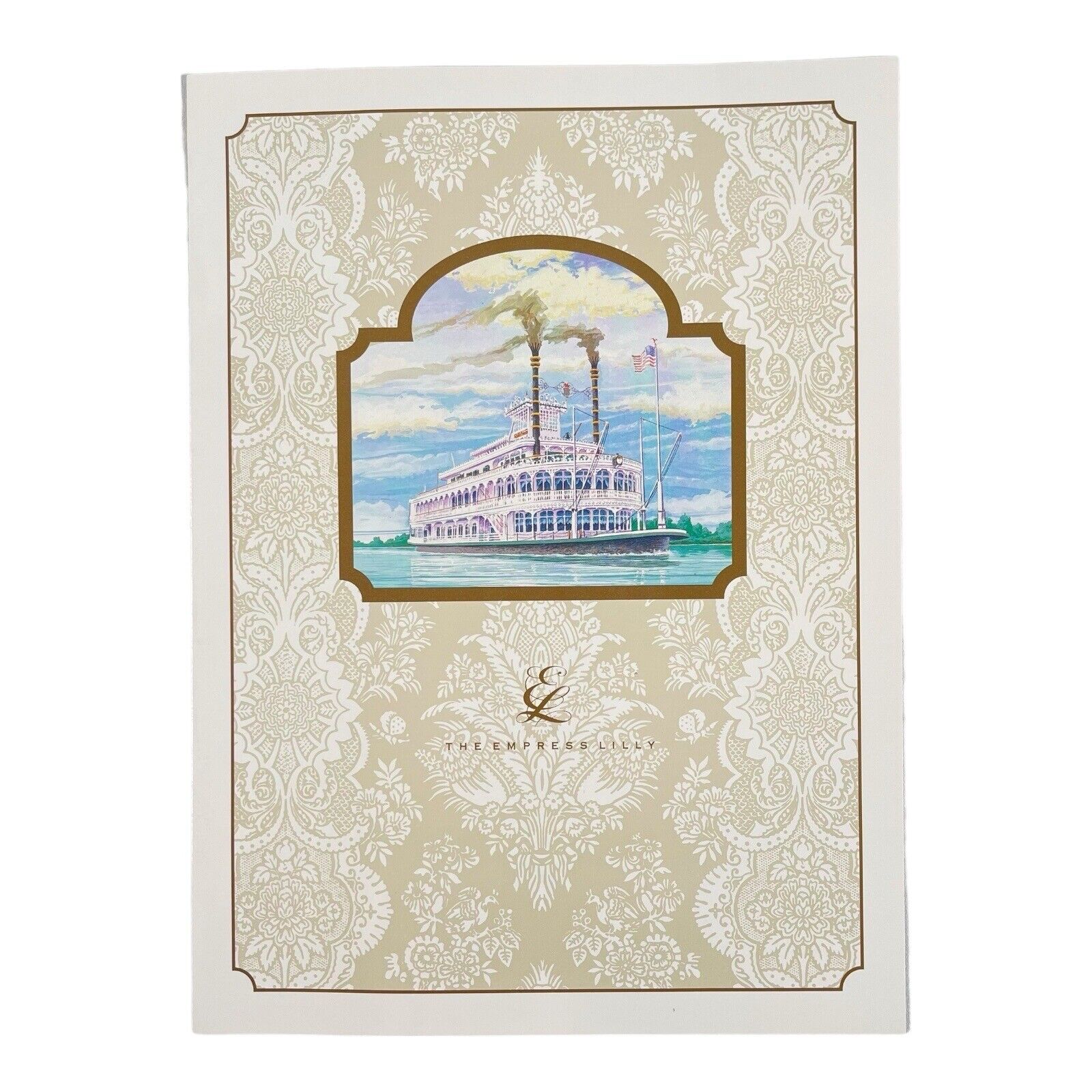 Disney The Empress Lilly Restaurant Blank Card Small Folder High Gloss Ephemera