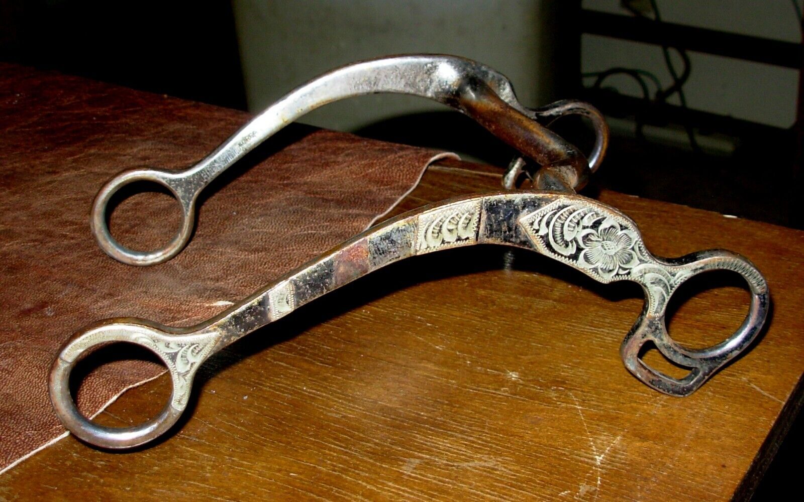 Vintage Western Engraved Cowboy Horse Bit