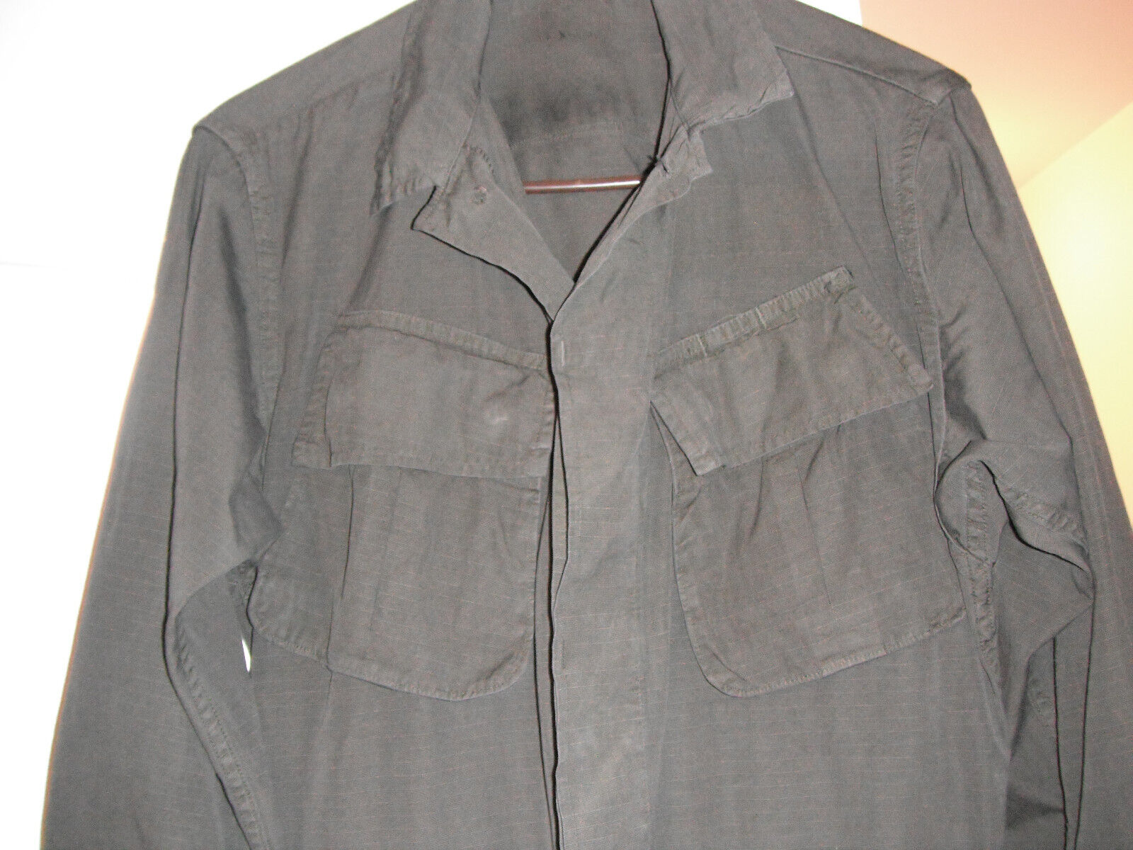Hard To Find VIETNAM TROPICAL JUNGLE JACKET  SPECIAL OPS =  Dyed Black-Sterile