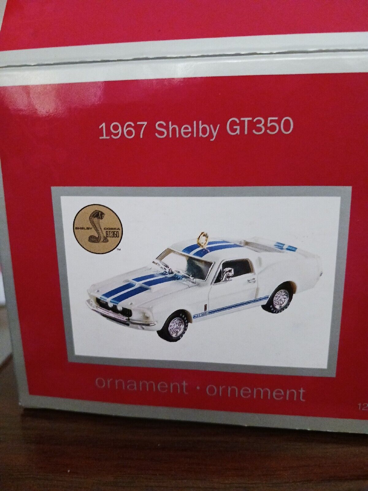 1967 Shelby GT350 Mustang Car Christmas Ornament by American Greetings Mint Box