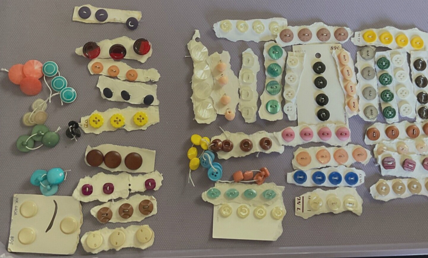 Big Lot of  150+ Vintage Sewing Buttons - Sets of 3 & 4