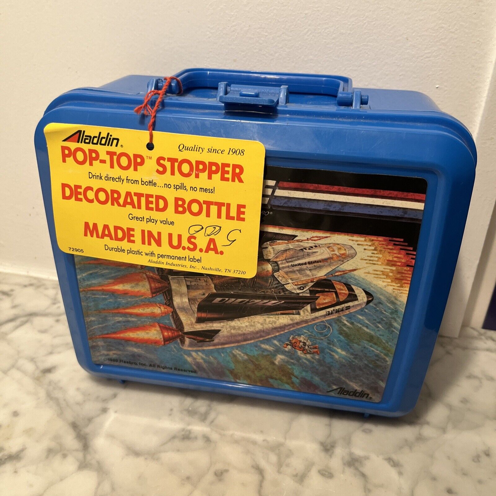 Vintage GI Joe Real American Hero Blue Lunch Box Thermos 1989 Aladdin NOS / NEW