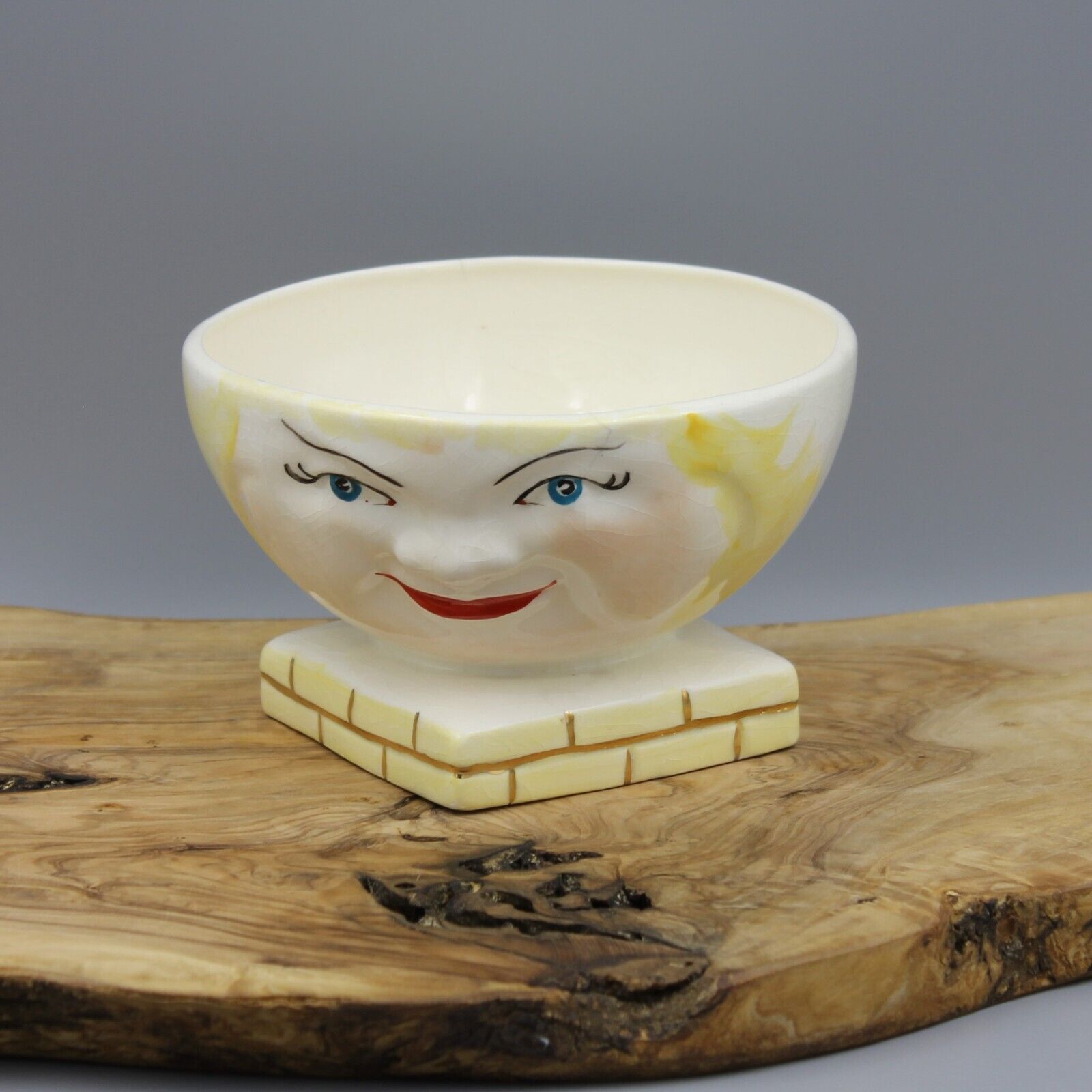 Vintage 1954 Humpty Dumpty Hand Painted Ceramic Bowl - cereal/fruit