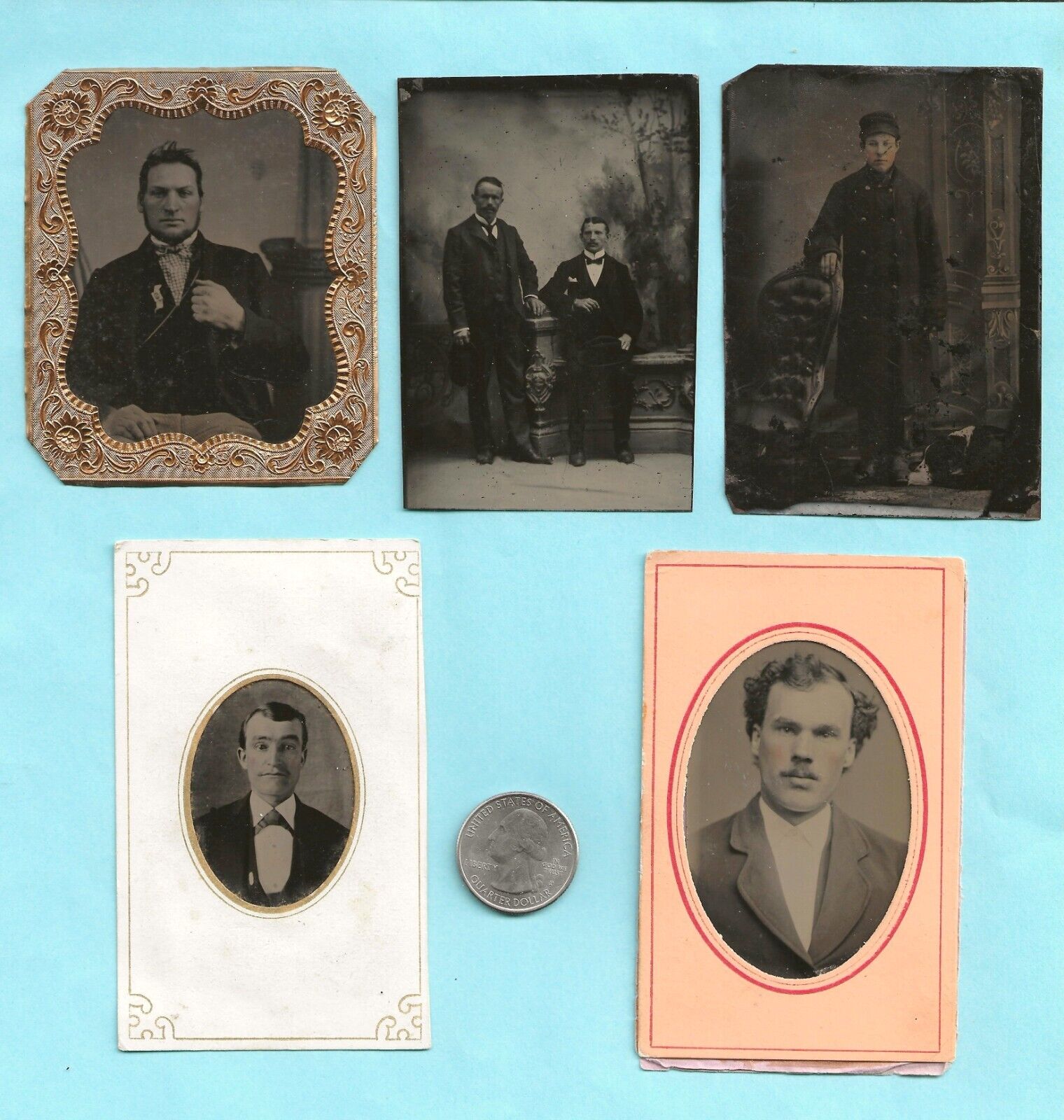 Tintype Lot.    7 Images of young men.