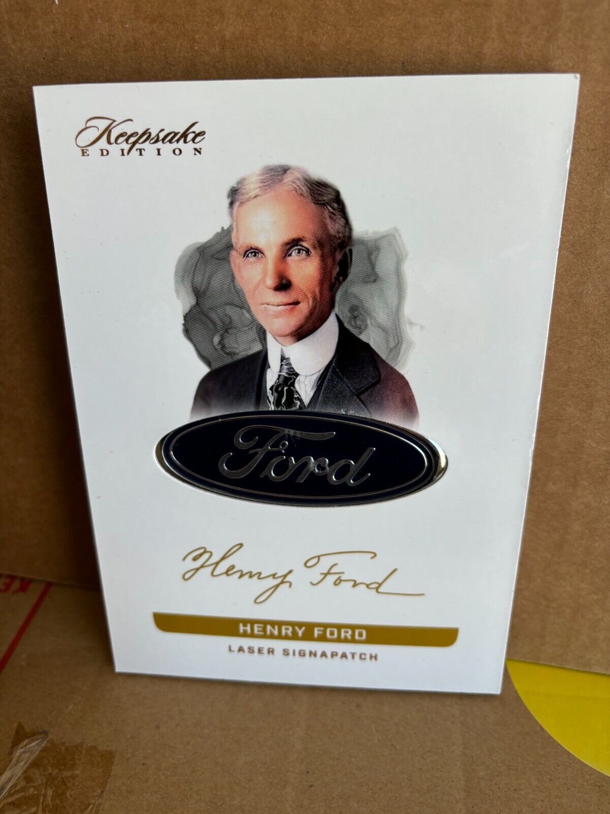 2023 Keepsake Laser Signapatch Jumbo 5x7 Ford Shield Relic #4/7 HENRY FORD