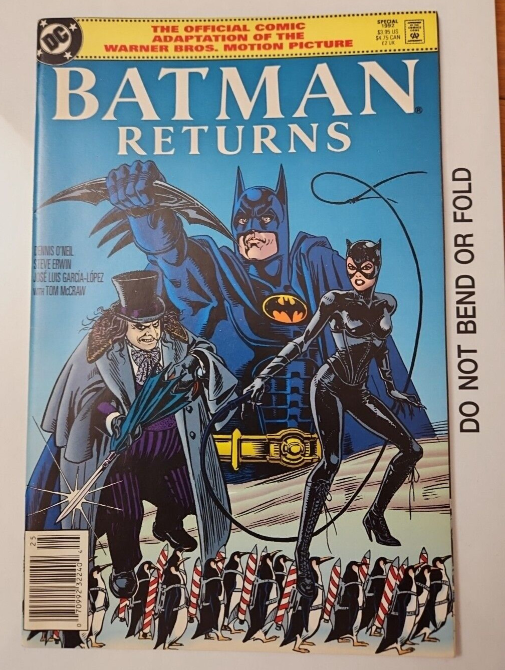 Batman Returns: Official Comic Adaptation #1 Newsstand Cover (1992) DC Comics