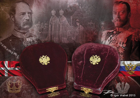 SILK IMPERIAL CROWN Russian Imperial Coronation gift to NICHOLAS II DENMARK King