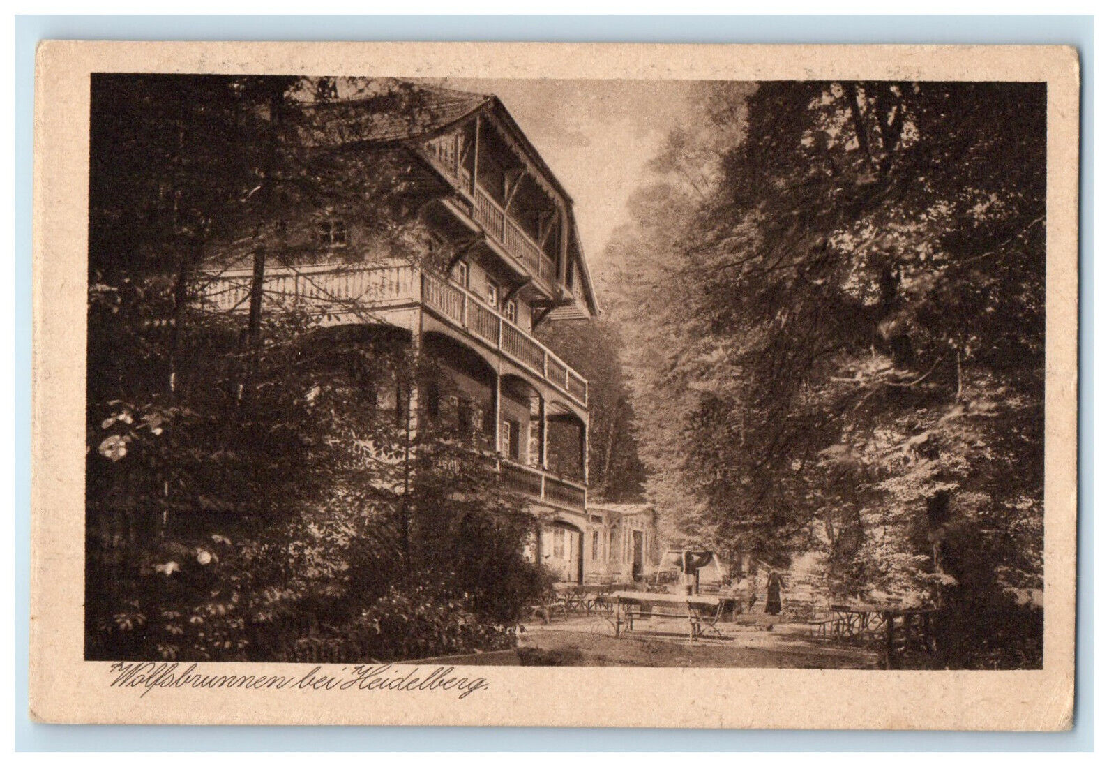 c1910 Wolfsbrunnen Bei Heidelberg Germany Unposted Antique Postcard