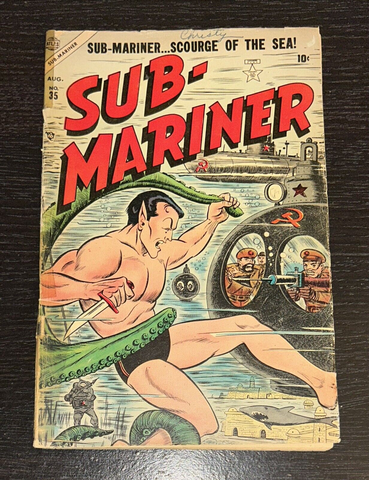 SUB-MARINER COMICS #35 (1ST BYRRAH, HUMAN TORCH/NAMORA) 1954 ATLAS APPROX 1.5