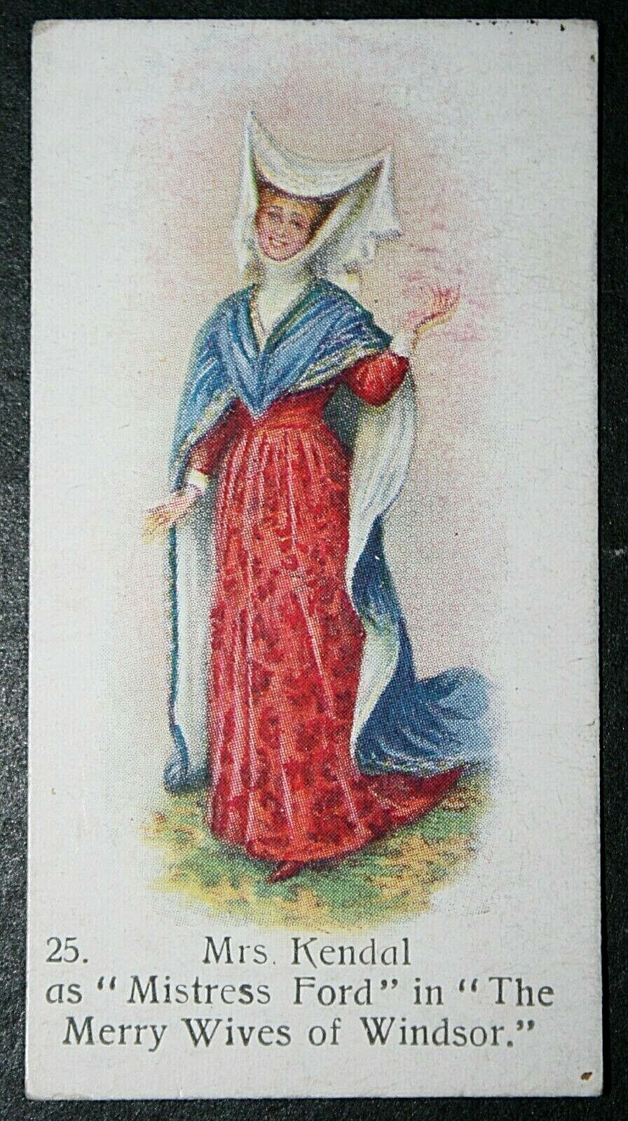 MERRY WIVES OF WINDSOR   Shakespeare   Mistress Ford  Vintage Card   BD01