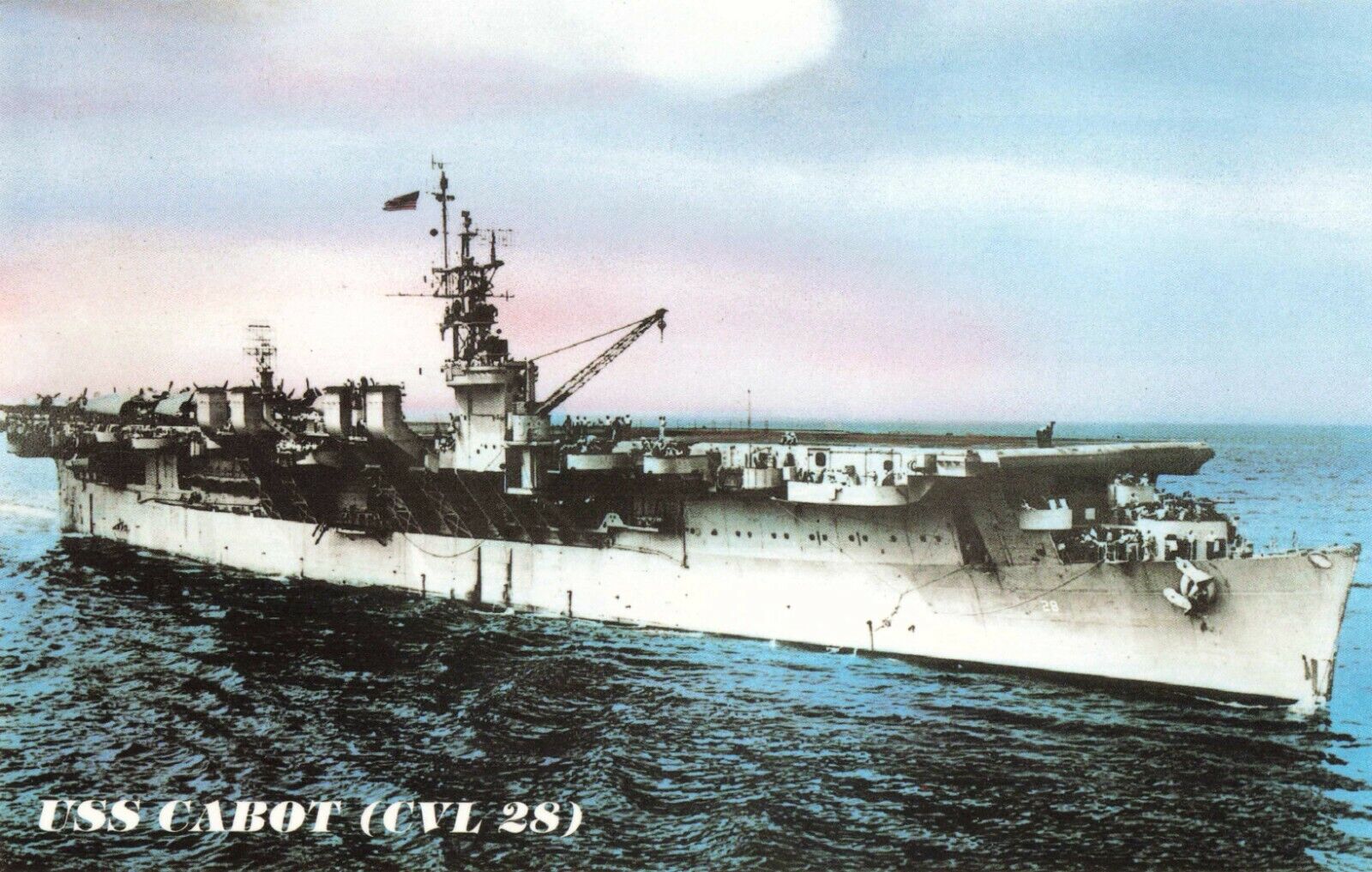 Postcard USS Cabot CVL-28