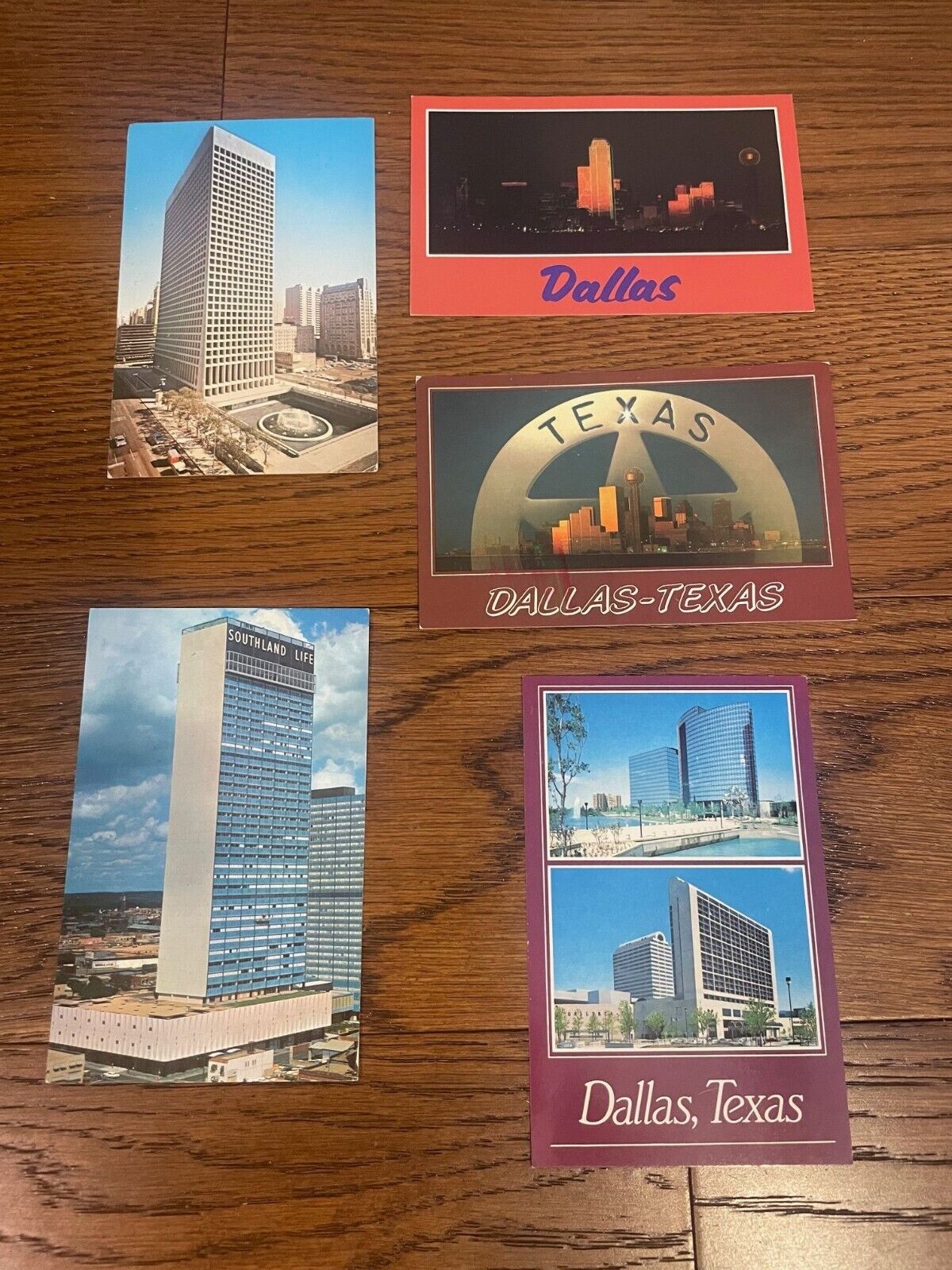 Dallas TX Lot of 5 Postcards Texas