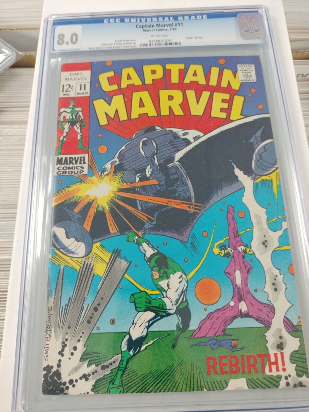 Captain Marvel #11 (Marvel 1969) CGC Certified 8.0