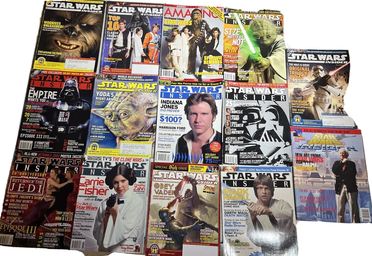 Lot of 14 Star Wars Insider Magazines (Movies: NewHope, Empire, Return/Jedi)