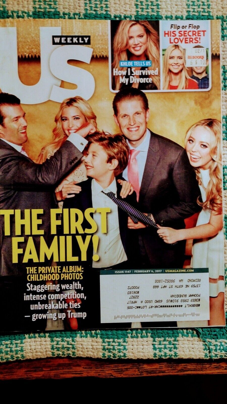 DONALD TRUMP CHILDREN THE FIRST FAMILY US WEEKLY MAGAZINE FEBRUARY 6 2017