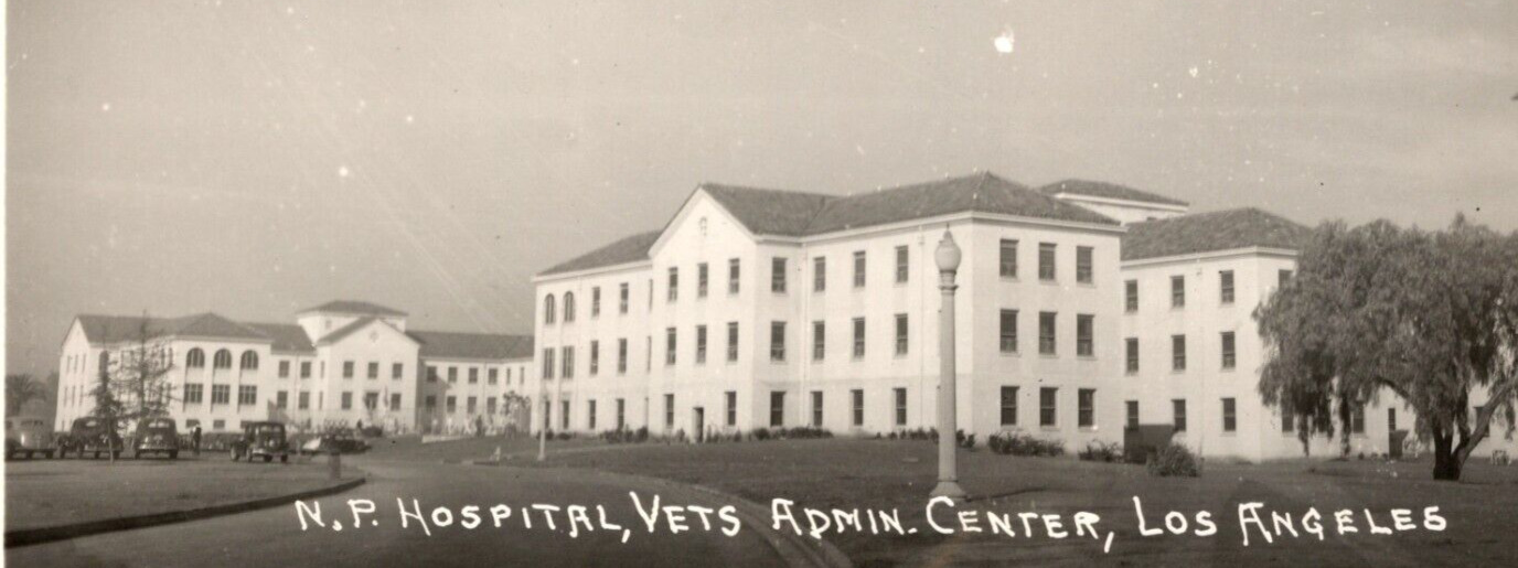 c1940s RPPC Naval Procurement Hospital VETS ADMIN CENTER Los Angeles CA Postcard