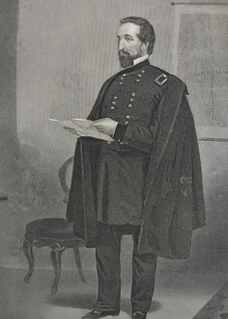 General William Rosecrans Antique US Civil War Engraving Original 1860 History