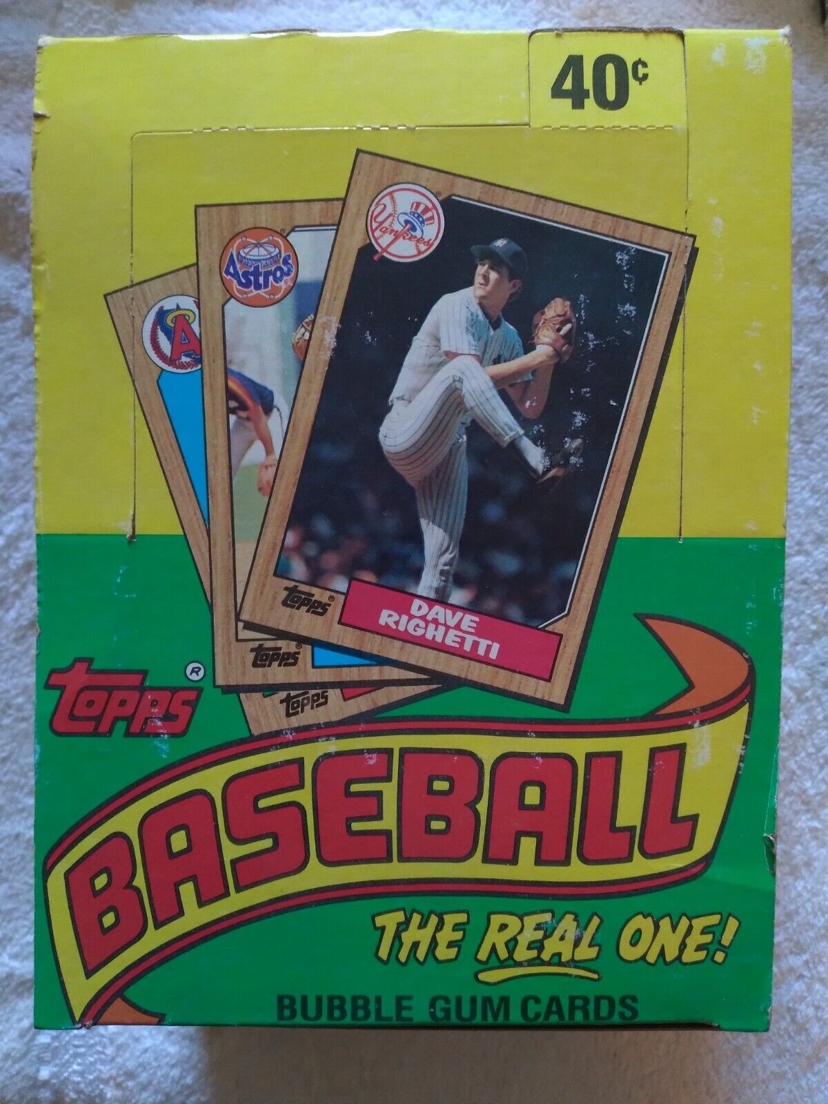 1987 Topps baseball wax box
