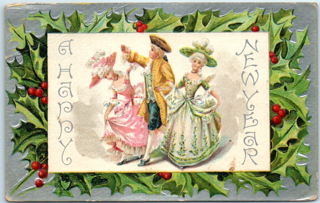Postcard - A Happy New Year with Art Print