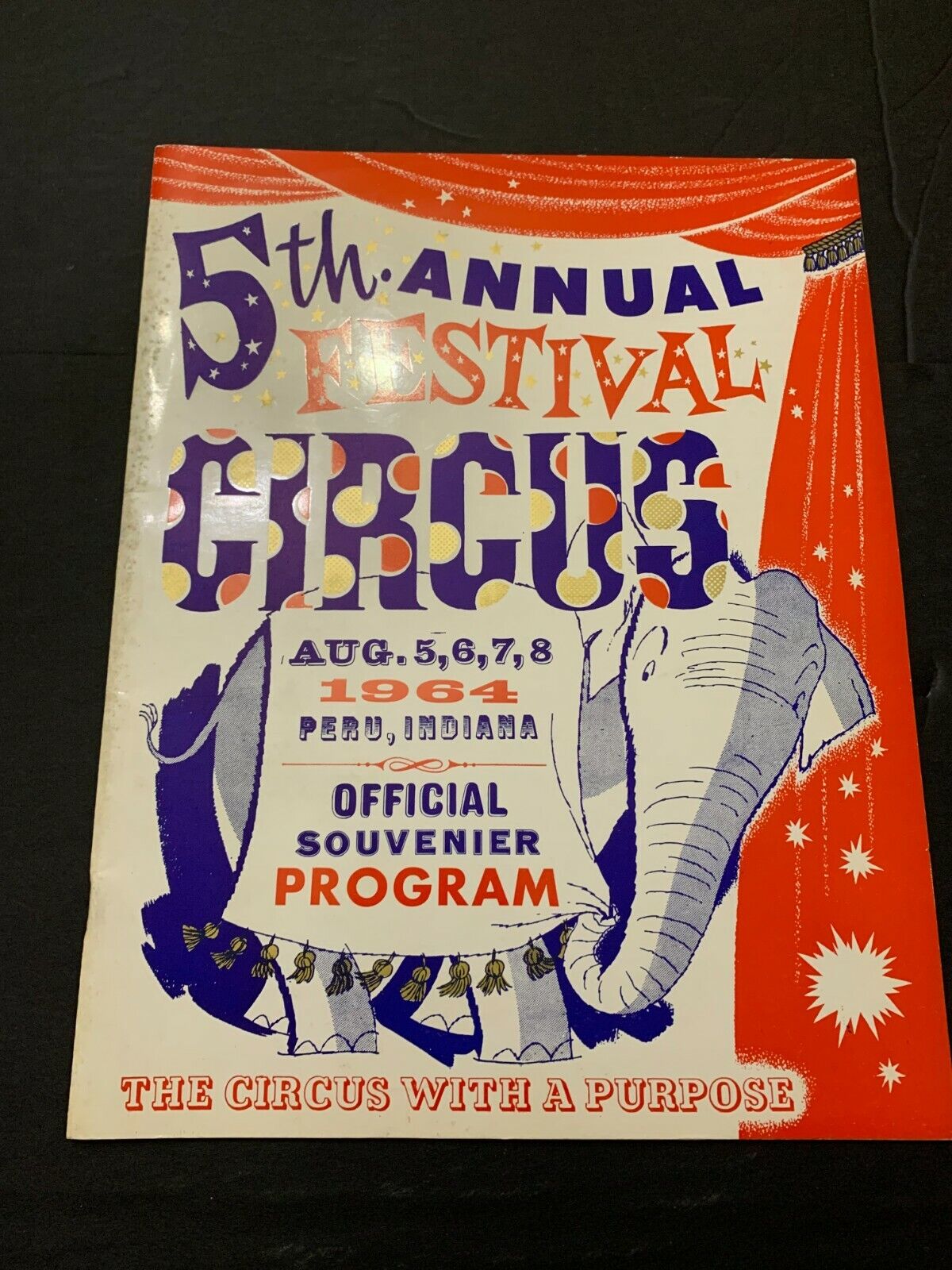 Vintage 1964 Official Circus City Souvenir Program Peru Indiana