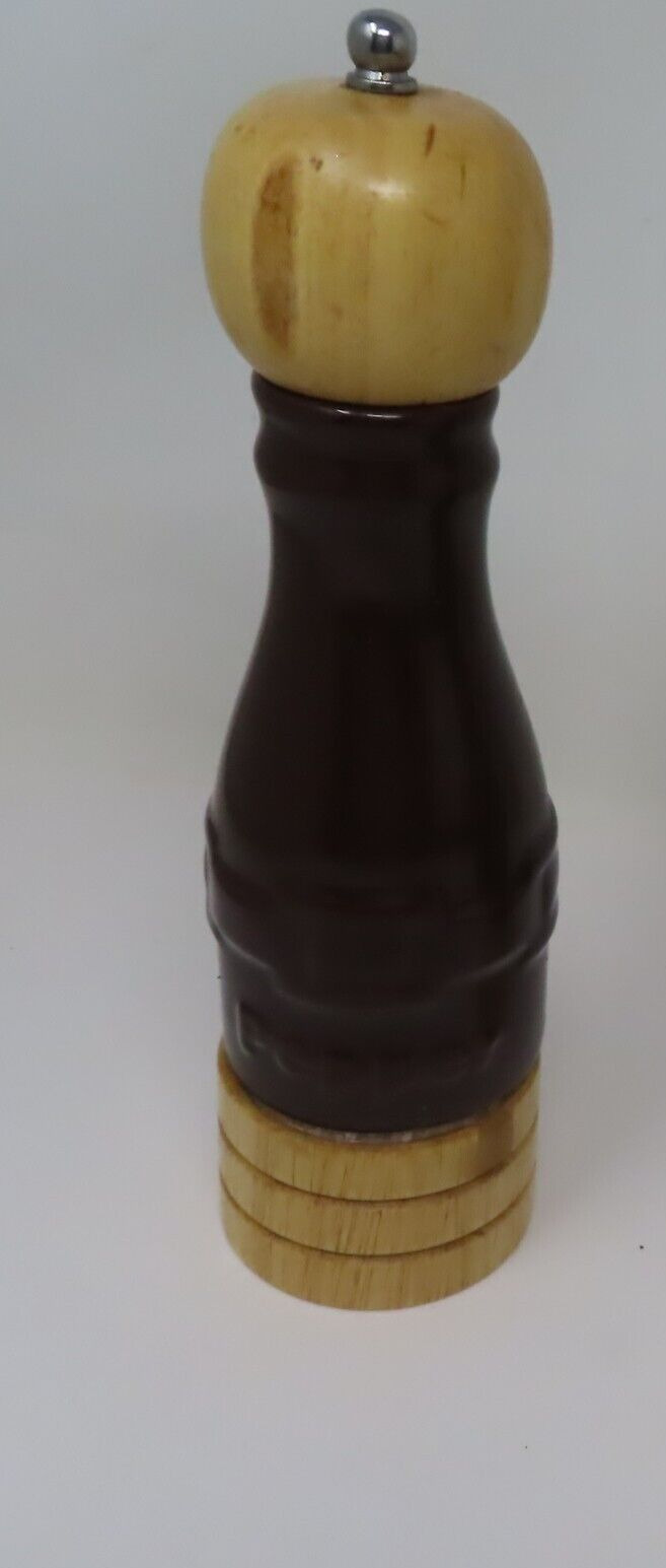 Longaberger Pottery Pepper Grinder NONWORKING Woven Traditions Wood CHOCOLATE